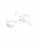 Exhaust System Diagram and Parts List for 12R907-0115-B1  Briggs and Stratton Engine